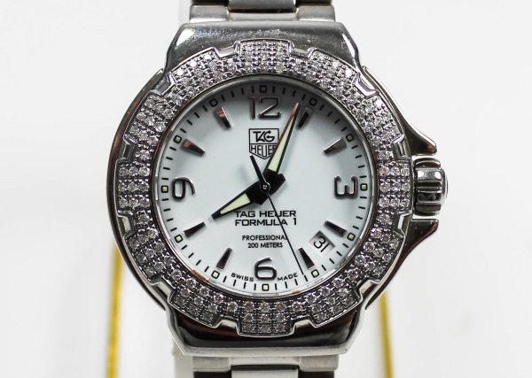 TAG Heuer Formula 1 Damen Armbanduhr WAC 1215 Quarz aus stahl mit Brillanten